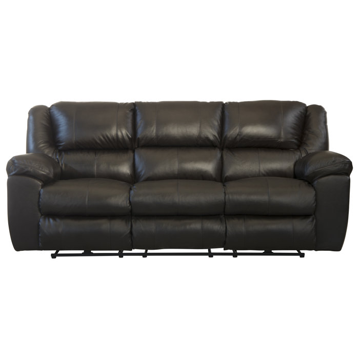 Wade Logan® Baraona 90" Leather Match Pillow Top Arm Reclining Sofa
